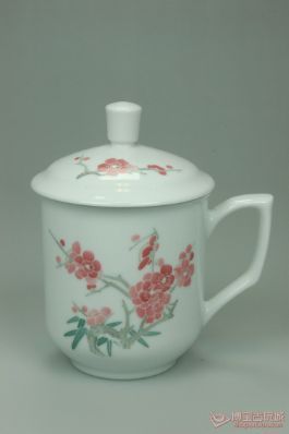 醴陵陶瓷杯子厂家 釉下五彩陶瓷杯定制厂家 陶瓷杯批发 老板王杯 梅竹-博宝客-艺术品销售专区