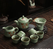 哥窑茶具竹壶 开片釉 功夫茶具批发 厂家直销-德化县篮光陶瓷销售部 -