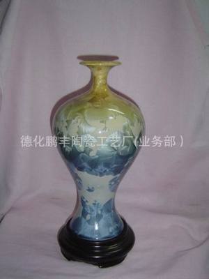 【厂家生产销售陶瓷结晶釉花瓶容器】价格,厂家,图片,陶瓷工艺品,德化鹏丰陶瓷工艺厂(业务部)-