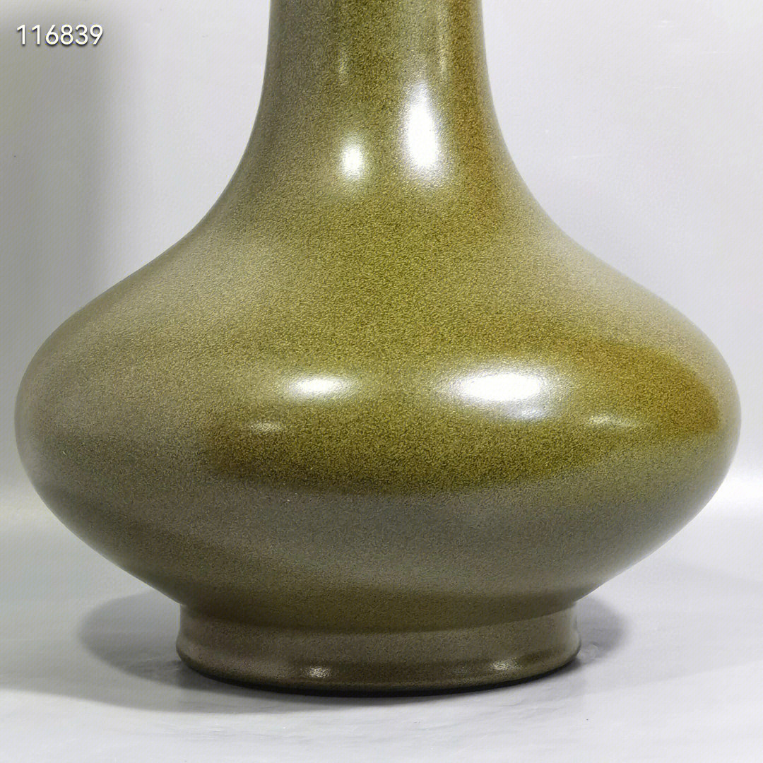 清咸丰茶叶末釉荸荠瓶古玩古董古瓷器老瓷