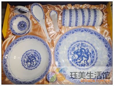 【29头高档骨质瓷餐具套装 家用/青花瓷 陶瓷餐具 礼品/青花/釉中】价格,厂家,图片,碗、碟、盘,张店金晶大道珏美工艺品销售部-