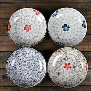 【超市专供 陶瓷贴花金边餐具 8寸菜盘家用 圆盘 鱼盘 圆形盘子】价格,厂家,图片,碗、碟、盘、盆,李冰-